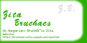 zita bruchacs business card